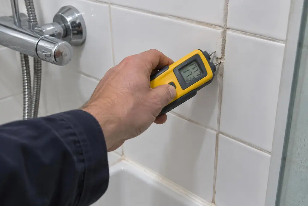 Lekdetectie Ankeveen – vochtmeter op badkamertegels bij de douche